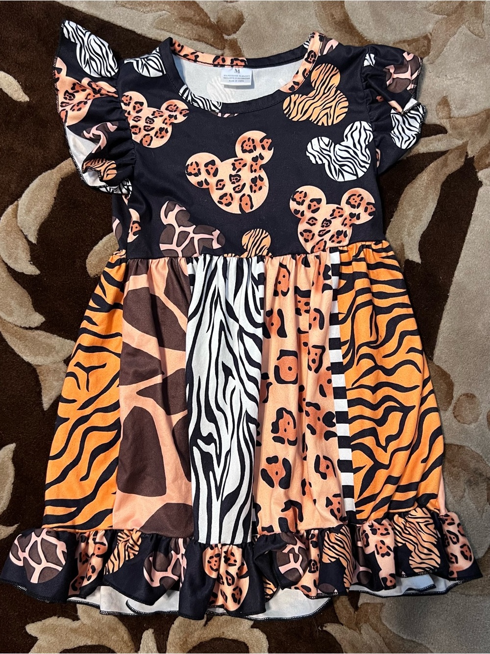 Worn once! Girls' Disney Animal Print  Dress • animal kingdom safari